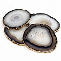 Artisanat de pierres précieuses Agate Coaster Tranches D'agate en gros