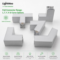 Profilé lumineux LED linéaire connectable sans rail, forme carrée, pour montage au plafond, personnalisable