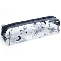 TSA Stade approuvé clair voyage cosmétiques sac école porte-crayon PVC TPU Transparent maquillage brosse sac