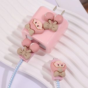 Pour <span class=keywords><strong>Apple</strong></span> <span class=keywords><strong>18W</strong></span> 20W <span class=keywords><strong>chargeur</strong></span> housse de protection dessin animé cerise étui pour <span class=keywords><strong>IPhone</strong></span> 14 13 12 <span class=keywords><strong>11</strong></span> Pro Max XR XS X protecteur de tête de câble de données - Product Image 6