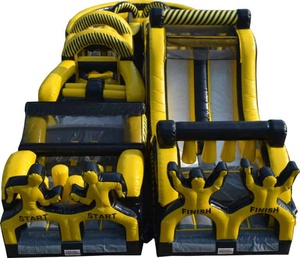 Grand parcours d'obstacles Extreme Fun Run, cours de test de collision gonflable, cours de test de collision de 70 pieds - Product Image 2
