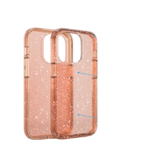 Long lanh Bling cô gái điện thoại thông minh trường hợp Đối với Samsung S23 cộng với S24 siêu mỏng mỏng hai lớp chống sốc rõ ràng Acrylic chống Vàng - Product Image 3