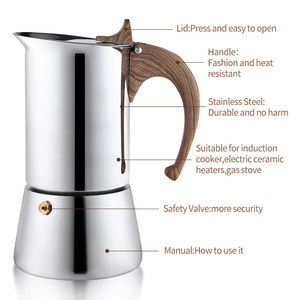 <span class=keywords><strong>Cafetière</strong></span> <span class=keywords><strong>italienne</strong></span> de haute qualité 6 <span class=keywords><strong>tasses</strong></span> classique Moka Pot en acier inoxydable Moka Pot cuisinière expresso Maker cuisinière - Product Image 4