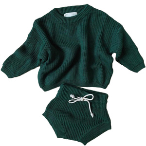 Latest Fashion Autumn Winter Custom Designer Baby Kids Sweater Knit <b>Jumper</b> Set Baby Clothes - Product Image 4