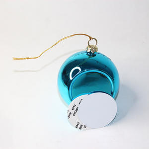 Palline di Natale Colorate da 2,3" per Sublimazione all'Ingrosso, Ornamento Natalizio in Plastica Fai da Te per Decorazione Albero di Natale - Product Image 4