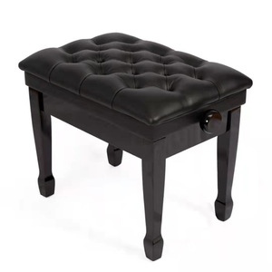 Banc <span class=keywords><strong>de</strong></span> <span class=keywords><strong>piano</strong></span> moderne réglable en bois pour duo et clavier simple avec siège en cuir PU et logo personnalisé - Product Image 4