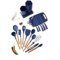 Terlaris Set peralatan dapur 18 buah sendok garpu Set perkakas masak Set peralatan dapur silikon