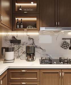 Muebles de Cocina de Madera Maciza, Juego de Gabinetes de Diseño, Gabinete de Cocina Modular Personalizado - Product Image 1