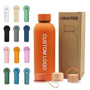 Custom Logo Double Wall Stainless Steel Vacuum Insulated Sport <b>Drinking</b> Bottles Eco-Friendly Portable Camping Gift Cup - Product Image 1