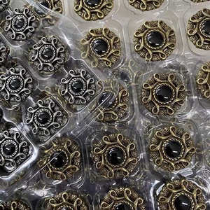 New Vintage 25Mm Tinh Tế Kim Loại Rỗng Dầu Dot Nút Thời Trang Trang Trí Nút Với Logo Cho Áo Rãnh Phù Hợp Với Hàng May Mặc - Product Image 2