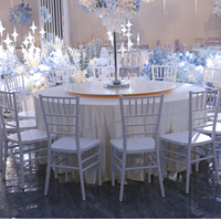 Chaise Chiavari en résine moulée, style loisirs, durable, blanche, deux pièces, pour hôtel, extérieur, ferme, salle à manger - Offre Spéciale