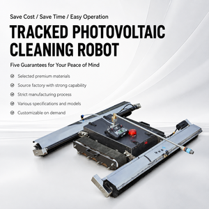 Robot de <span class=keywords><strong>nettoyage</strong></span> PV pour <span class=keywords><strong>panneaux</strong></span> <span class=keywords><strong>solaires</strong></span>, chenilles de 1200 mm, télécommande, machine de <span class=keywords><strong>nettoyage</strong></span> de modules PV à sec et humide pour projets <span class=keywords><strong>solaires</strong></span> commerciaux - Product Image 5