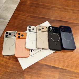Funda para Teléfono Móvil de Vidrio Esmerilado Ag en Color Original para iPhone 16 15 14 13 Pro Max Plus, Funda Naranja Nueva para iPhone 17 Pro Max - Product Image 2
