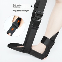 Sangle de yoga pour pied tombant, étirement des ligaments de la cheville et des membres inférieurs, entraînement orthopédique, fermeture auto-agrippante, anneau en D