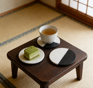 Sous-verres en marbre blanc de qualité supérieure, écologiques, design moderne et luxueux, sous-verres ronds pour la maison, la <span class=keywords><strong>cuisine</strong></span>, les accessoires de salle à manger - Product Image 3