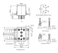 Relais AC hermétique électromagnétique équilibré haute puissance JQX-142M DPDT 20A 115V 220V pour véhicules aérospatiaux, navires et voitures