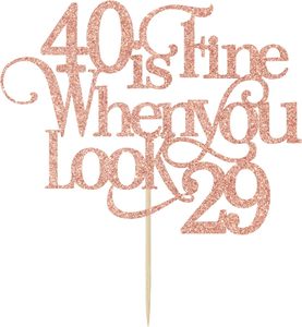 Topper per Torta '40 Anni Non Sono Niente, ma Sono 29' - Decorazione Divertente per 40° Compleanno - 40 e Stupendo, Decorazioni per Festa di Compleanno 40 Anni - Product Image 3