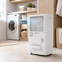 Déshumidificateur d'air 50L avec écran LED, technologie de compresseur pour grandes pièces, sous-sols domestiques, contrôle de l'humidité réglable, contrôlable par application