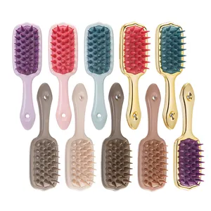 Nouvelle arrivée d'usine brosse de shampooing de massage en silicone à long manche brosse de shampooing nettoyante pour les cheveux du cuir chevelu en profondeur imperméable pour le soin des cheveux