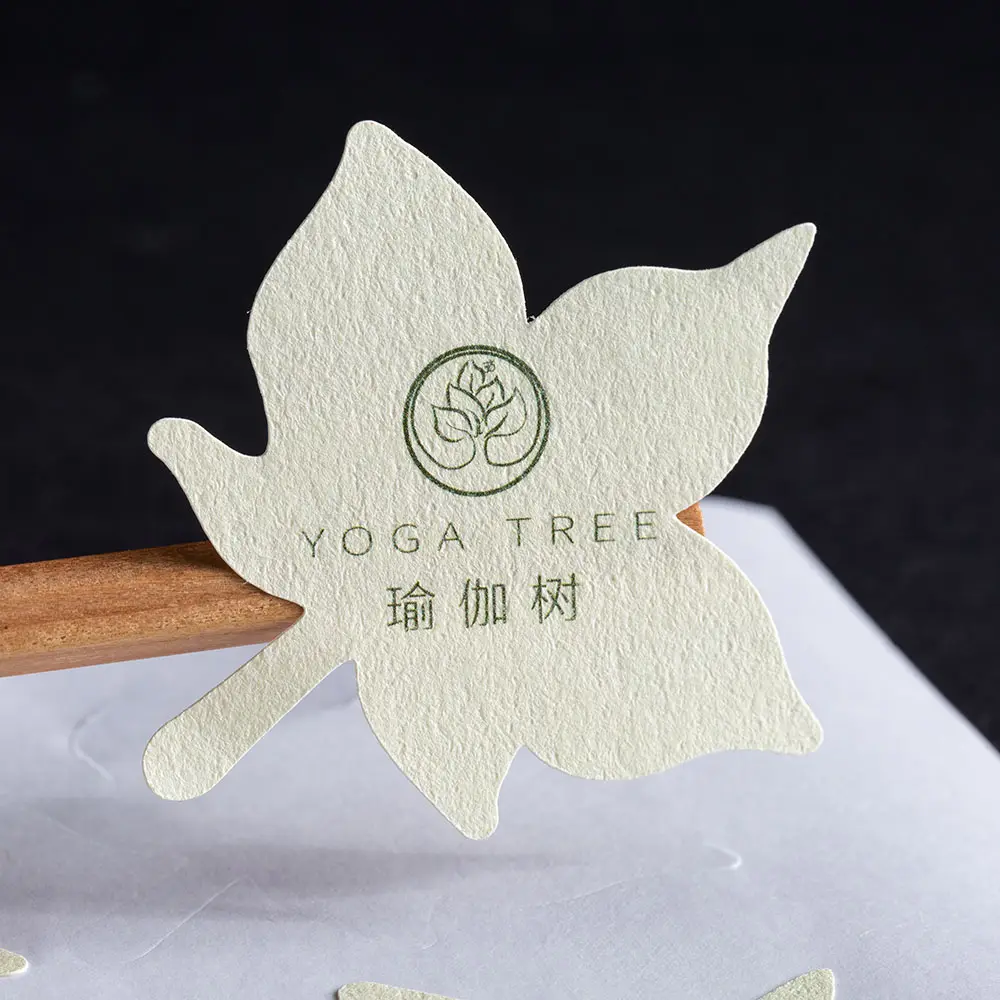 Custom Brand Logo Matte Environmental Protection Special Texture Paper Stickers Color Printing Labels