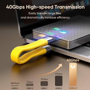 Cable USB-C Resistente con Llavero, USB 4.0, Carga Rápida PD de 240W, Transferencia de Datos de 40Gbps, Compatible con Video 8K, para Laptop/Monitor/SSD - Product Image 5