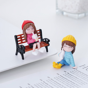 Accessori decorativi fai-da-te della serie KI Yuewu e Cute Best Friend, micro-paesaggi da appendere, per scrivania, auto, console centrale, Sm - Product Image 4