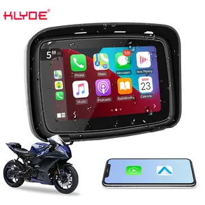 5 "evrensel kablosuz motosiklet CarPlay dokunmatik ekran Android otomatik ekran navigasyon multimedya Autocycle Autobike Scooter için