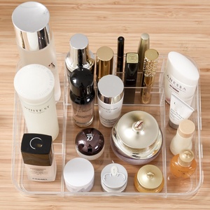 Boîte de rangement en plastique pour cosmétiques de bureau rouge à lèvres produits de soins de la peau - Product Image 5