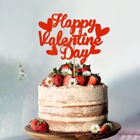 Décoration de gâteau pour la Saint-Valentin, rouge brillant, amour sucré, sélection de gâteaux pour la Saint-Valentin, thème joyeux, mariage, fête d'anniversaire