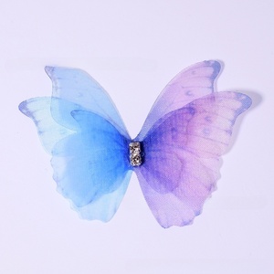 Pinzas para el cabello de mariposa con purpurina de estilo dulce, pasadores de tela con cristal de diamantes de imitación para fiesta de niñas, accesorios elegantes para el cabello - Product Image 5