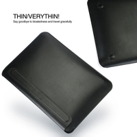 Housse pour ordinateur portable en cuir PU ultra-mince 13 14 pouces, étui de protection magnétique anti-eau, sac de transport élégant pour MacBook, iPad, PC
