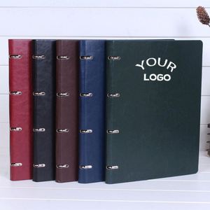 Factory Wholesale Custom <b>Blank</b> Pu Leather A5 Silk Screen Printing <b>Notebook</b> for Business Promotion - Product Image 3