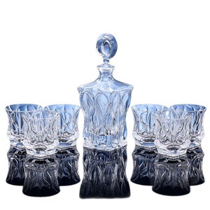 Bohemian Crystal Whiskey Glass Set 301-400ml Decanter With Six Glasses For Serving Liquor - Product Image 5
