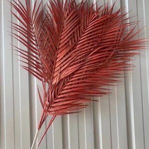Palmier artificiel Jinxi Areca 95 cm, feuilles en plastique rouge, décoration pour mariage et maison - Product Image 1
