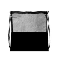 Sacs de rangement sportifs en polyester avec cordon de serrage portables personnalisés Sac à dos de voyage en maille pour le basket-ball, le football et le yoga