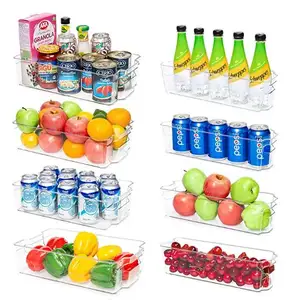 8 pacote Geladeira Caixas do Organizador Transparente organizador caixa de armazenamento de Cozinha Condimento Geladeira compressor para geladeira