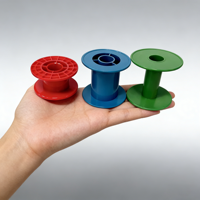 Bobine de câble vide en plastique PP coloré, réutilisable, pour usage domestique, bobine de fil, enrouleur de fil à coudre, cordon, ligne de pêche