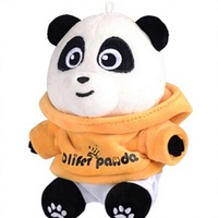 Pendentif en peluche panda mignon de dessin animé, porte-clés rembourré en coton PP doux, breloque de sac, décoration de voiture, décoration de fête