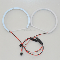 Pièce de véhicule, systèmes d'éclairage automobile, autres accessoires d'éclairage automobile, anneaux halo SMD blancs 60 LED, lumière en coton, 131 mm, yeux d'ange LED pour voiture