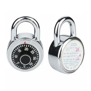 Lock Factory 50mm Digit Combination Code Padlock School Cabinet Door Swing Round Lock Password Lock