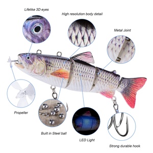 Nhanh Chóng Sạc <span class=keywords><strong>Robot</strong></span> Tự Bơi Cánh Quạt Lái Xe Bait Điện Tử LED Có Thể Sạc Lại <span class=keywords><strong>Robot</strong></span> Câu Cá Lure - Product Image 2