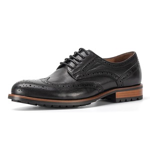 Vente directe usine – Chaussures habillées brogues montantes en cuir véritable à lacets pour homme, idéales pour l'automne/hiver, le bureau et la carrière - Product Image 5