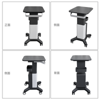 Chariot de beauté de bureau Z en acier inoxydable, coque d'équipement médical étanche, 4 roues, prise US/EU/UK/CN, pour salon