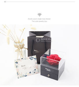 Boîte à fleurs en diamant fabriquée en usine, boîte à bijoux personnalisée en forme de fleur avec matériau en papier, boîte à fleurs pour pendentif, boîte à fleurs pour bracelet - Product Image 5