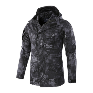 Manteau d'entraînement imperméable de camping de chasse en plein air <span class=keywords><strong>kaki</strong></span> <span class=keywords><strong>Veste</strong></span> coupe-vent tactique pour hommes - Product Image 6