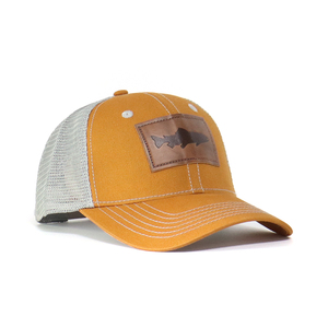 Casquettes de pêcheur structurées à 6 panneaux avec visière incurvée, logo en cuir personnalisé de bonne qualité BSCI, casquettes Richardson 112 pour hommes - Product Image 3