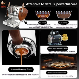 เครื่องชงกาแฟกึ่งอัตโนมัติแบบอิตาลี ระบบหม้อต้มคู่ ขนาดเล็ก สำหรับมืออาชีพและเชิงพาณิชย์ พร้อมปั๊มโรตารี่สำหรับชงกาแฟ - Product Image 4