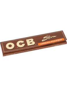For King Size Slim Classic Brown Unbleached 32 Leaves Square Silicone Rolling Papers 50 Booklets/<b>Box</b> Economically Priced for - Product Image 1