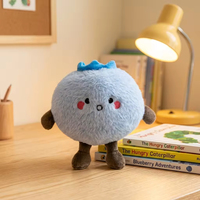 Boneka Plush Blueberry Lucu Super Lembut dengan Isian Kapas PP dan Penyangga Kain Jala, Desain Kustom ODM