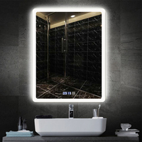 Miroir de salle de bain LED multifonctionnel luxueux écran tactile personnalisable étanche Bluetooth fonction vocale intelligente
